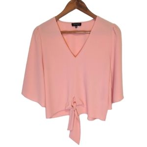 1.State | Rose Tie front Flutter Sleeve Blouse